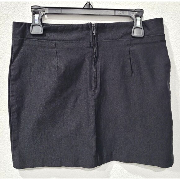 Womens Top 10 Black Mini Skirt with Back Zipper Closure Size S - Picture 3 of 5